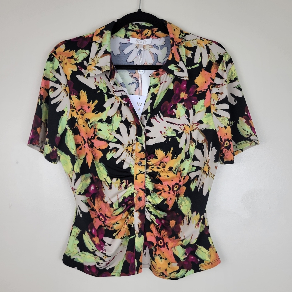 Wayf Painted Daisies Blouse